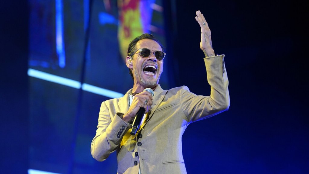 Marc Anthony en vivo durante un show en Buenos Aires