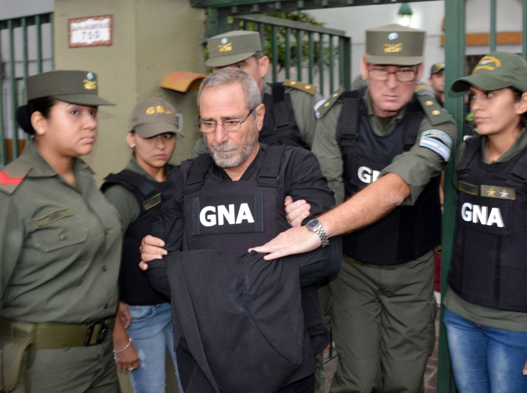 El ex secretario de Transporte Ricardo Jaime, en el momento de su detención.
Foto: NA