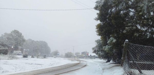 Sorprendente nevada en las sierras de Córdoba en el comienzo de la primavera