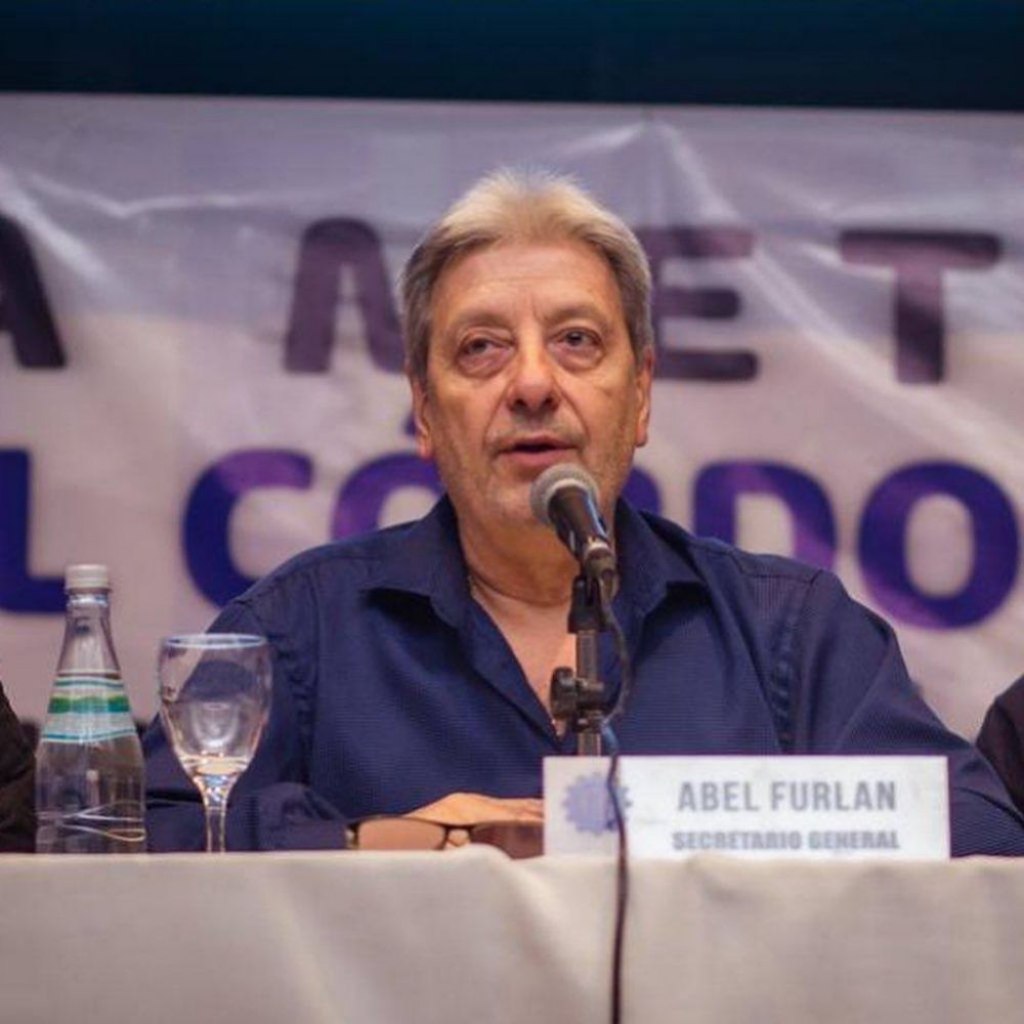 Abel Furlán, secretario general de la UOM, en acto gremial