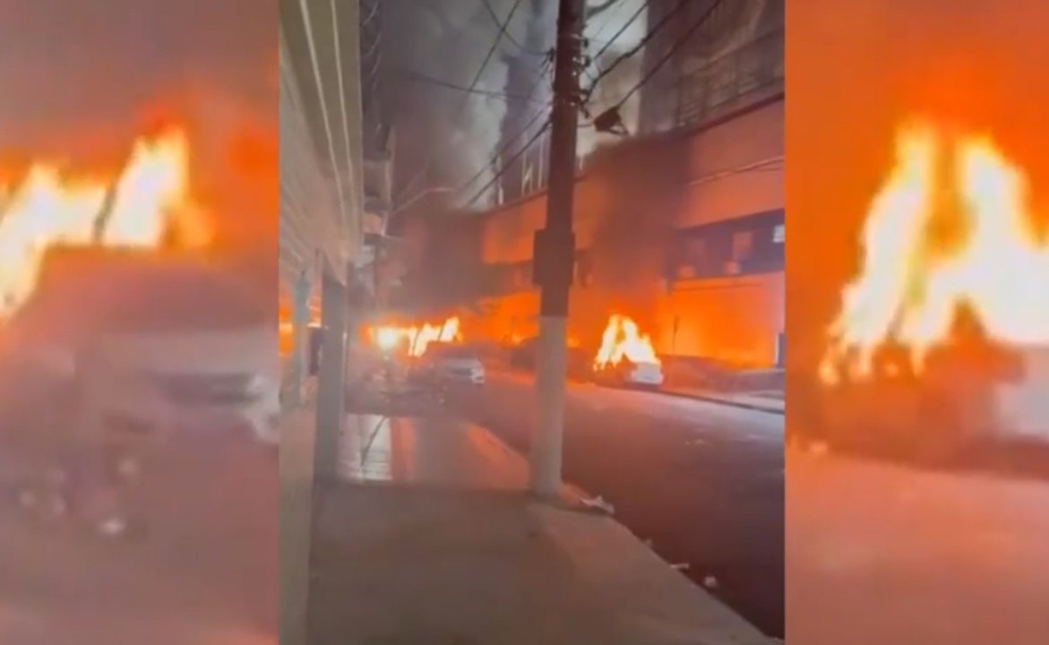 Arde San Pablo tras el descenso del Santos: incendios y destrozos en las calles