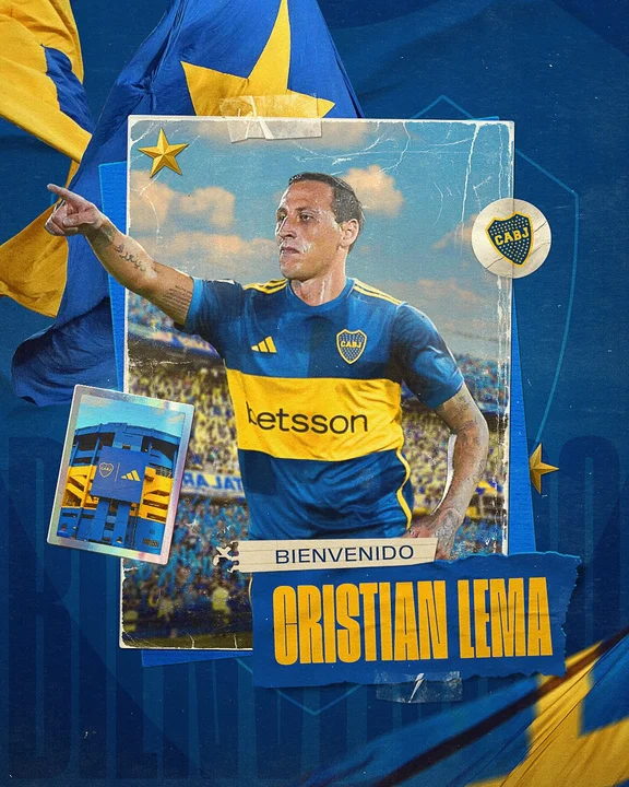 Cristian Lema fue presentado como refuerzo de Boca