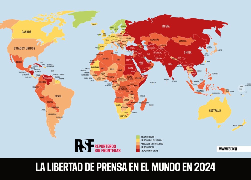 La Argentina cayó 26 puestos en el ránking que evalúa la Libertad de Prensa: serias críticas a Milei