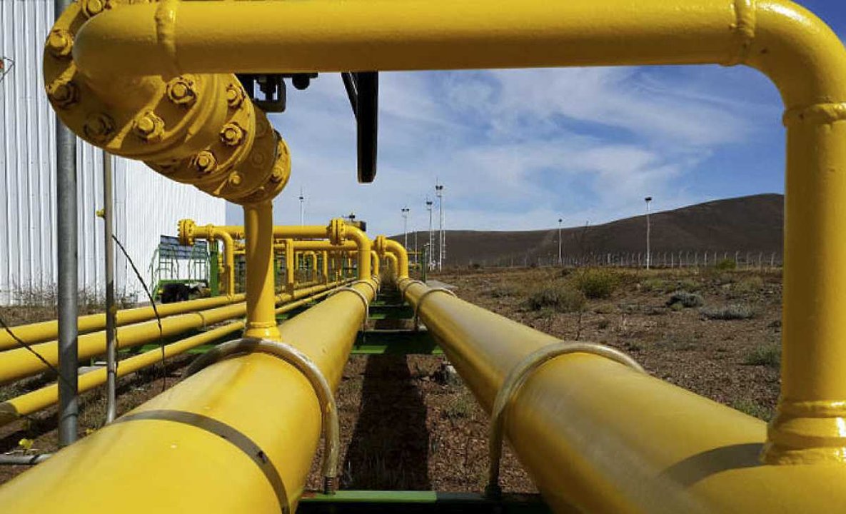 Medidor domiciliario de gas natural en vivienda argentina