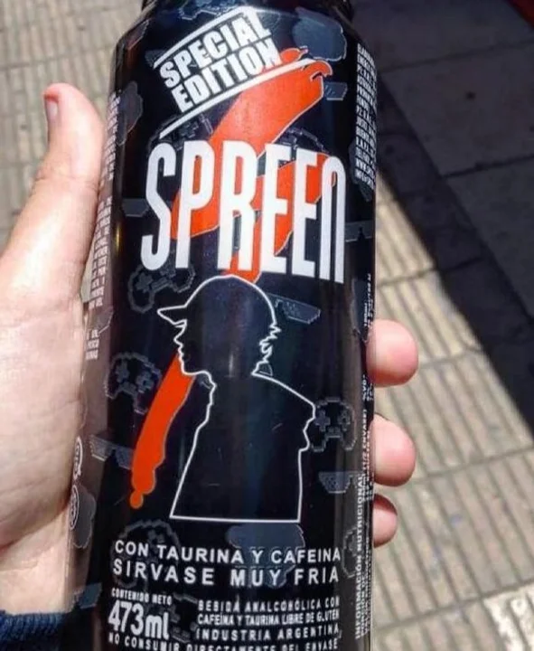 La colaboración entre Spreen y el energizante Speed. Fotografía: Agencia Noticias Argentinas / Redes.