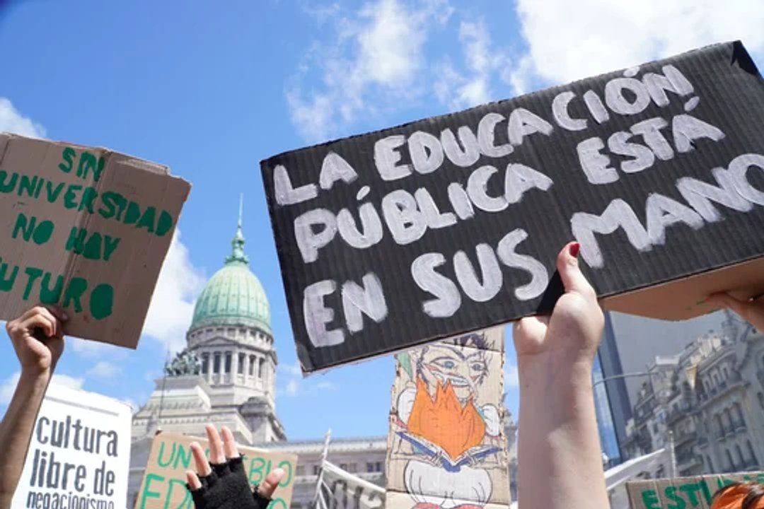 Paro y protesta en universidades nacionales argentinas
