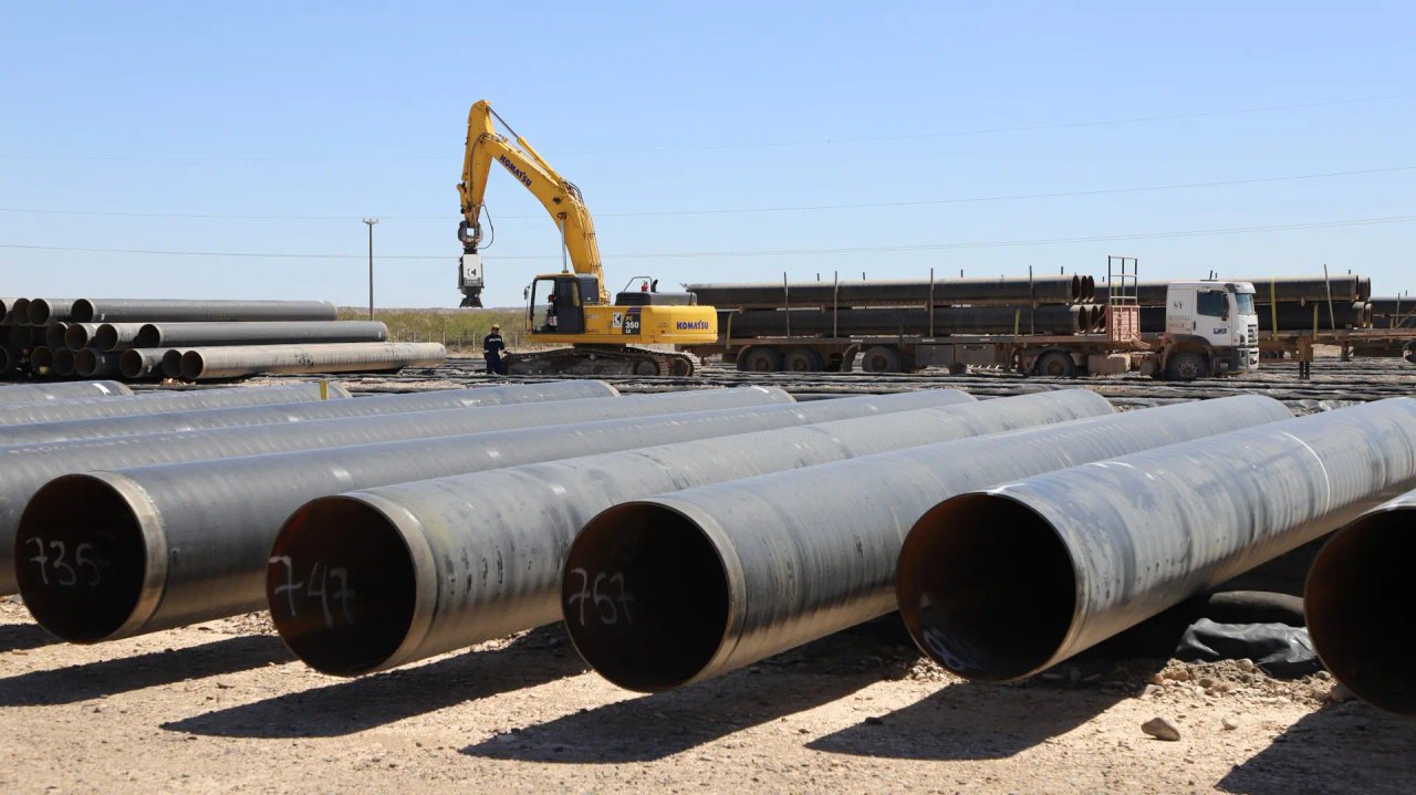 Planta industrial de caños de acero para gasoductos