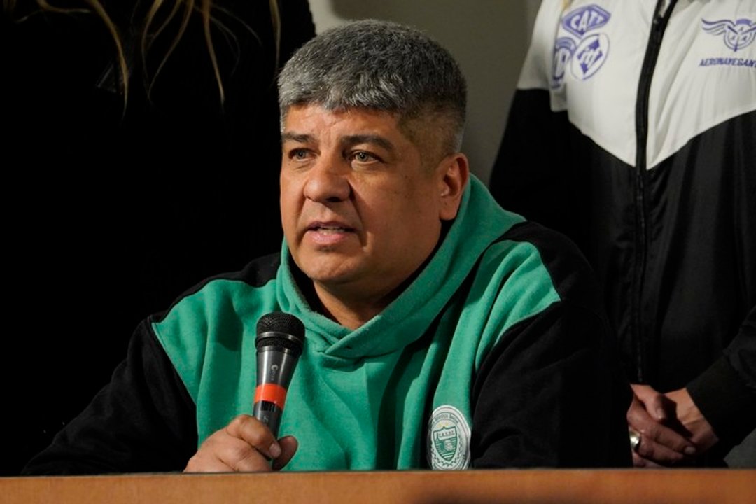 Pablo Moyano en un encuentro sindical internacional