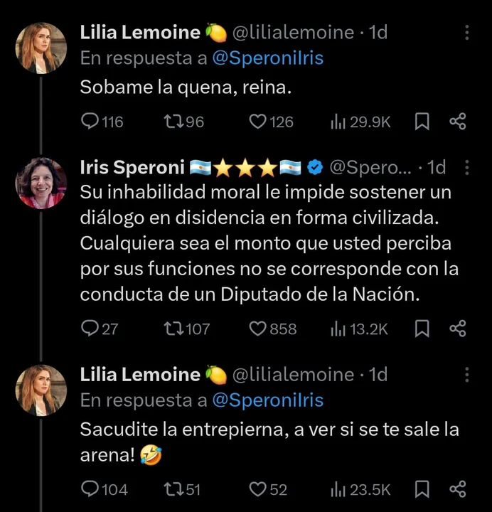 Captura del cruce entre Lemoine e Iris Speroni. X