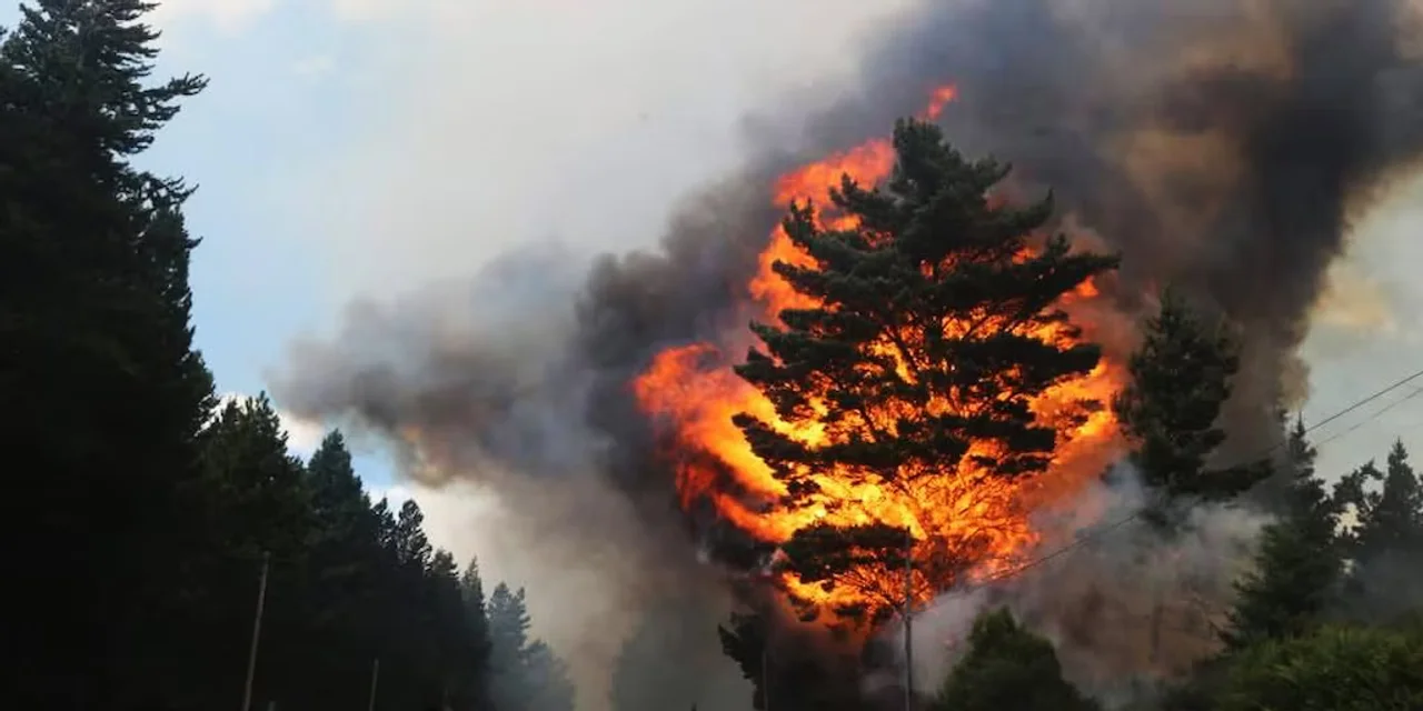 Incendio en Epuyén.