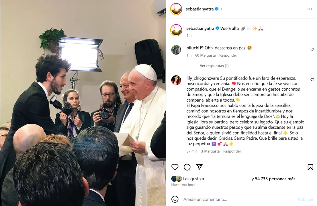 Los famosos se despidieron del papa Francisco