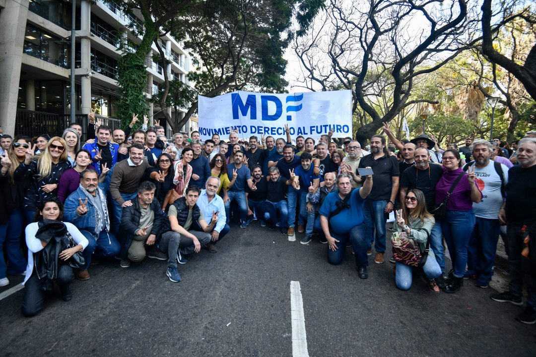 El espacio que impulsa la figura de Kicillof durante la marcha de la CGT. Foto: NA/PBA.