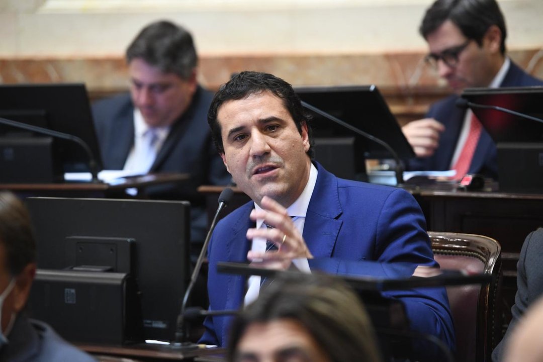 Maximiliano Abad en el Senado durante el debate por el acuerdo Mercosur–Unión Europea