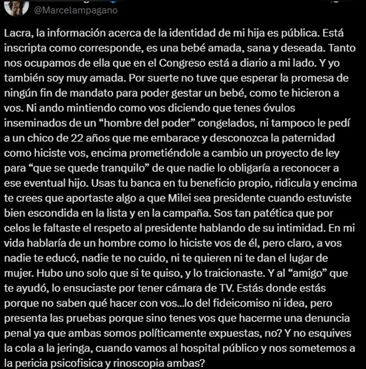 La polémica pelea tuitera de dos diputadas libertarias cercanas a Milei: "Sos tan patética"