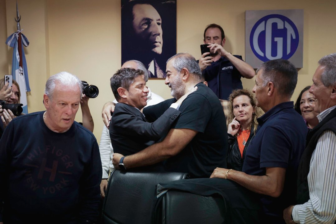 Axel Kicillof durante un acto sindical en La Falda, Córdoba