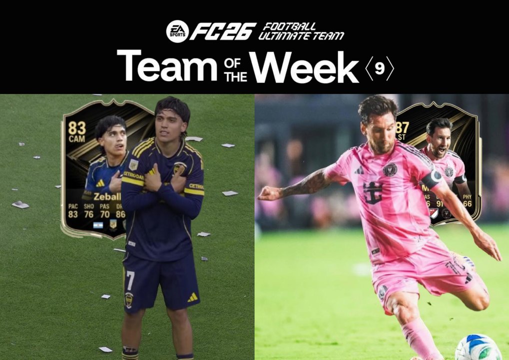 Messi y Zeballos, las figuras argentinas que dominan el nuevo Team of the Week del FC 26