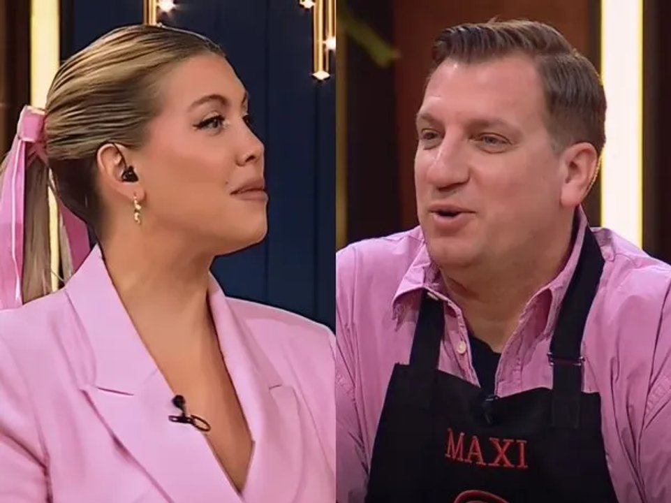 Wanda Nara y Maxi López protagonizan un cruce en italiano en MasterChef Celebrity