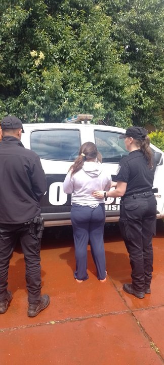 Patrullero de la Policía de Misiones durante un operativo