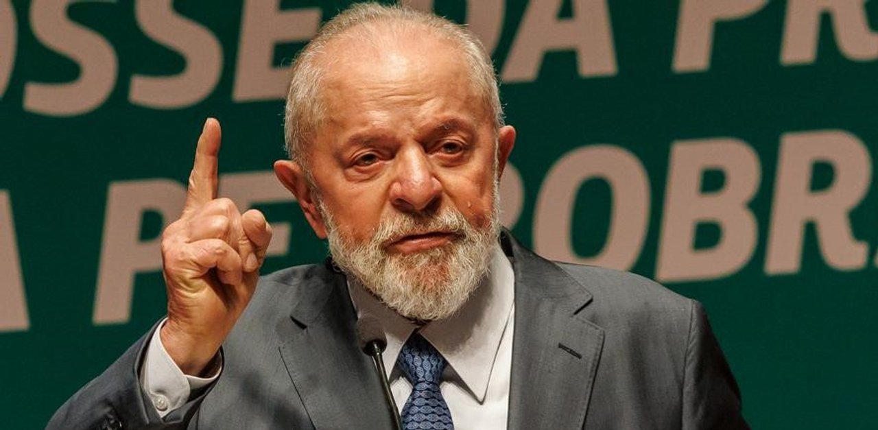 Lula da Silva durante un acto en Brasil