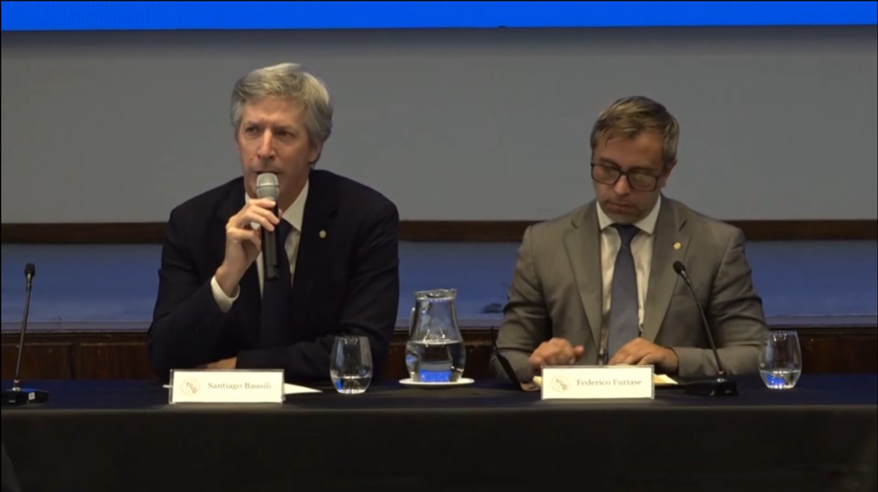 Santiago Bausili y la delegación del BCRA en gira por Europa