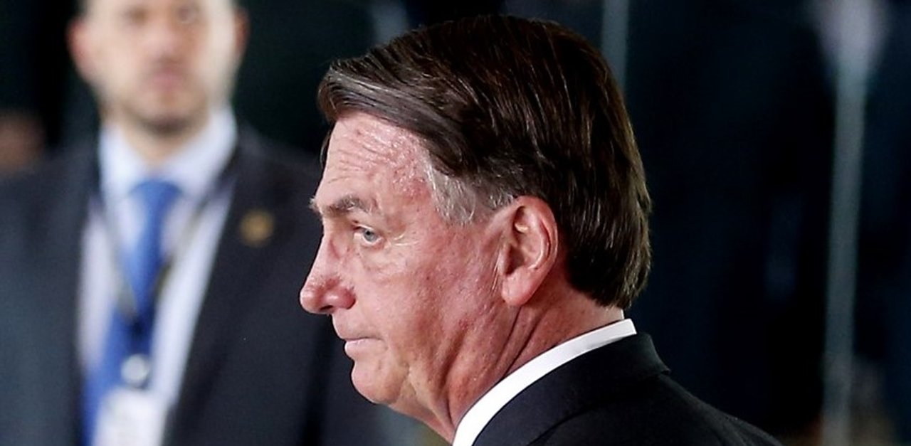 Jair Bolsonaro durante un acto político en Brasil