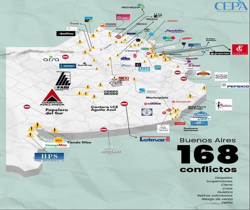 El balance negro de despidos, suspensiones y cierres de empresas: 629 conflictos laborales en todo el país
