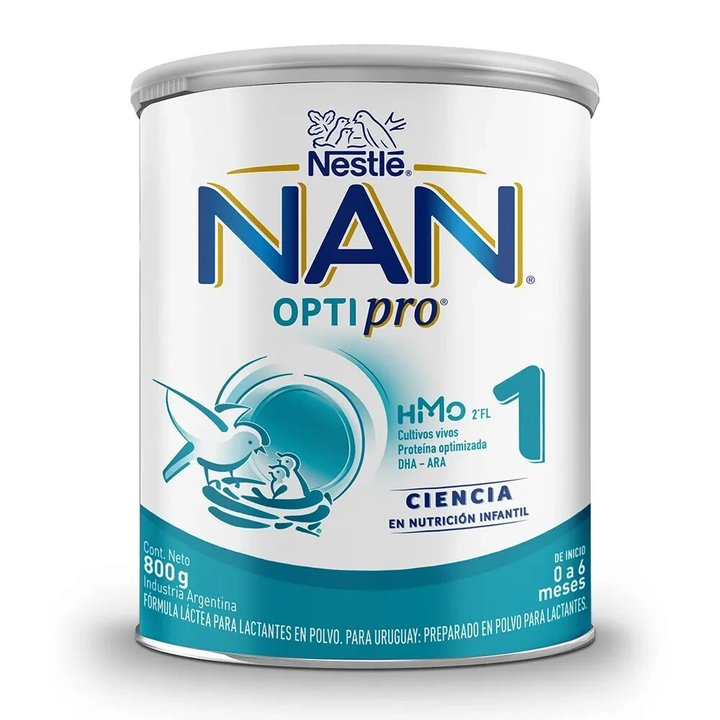 Envase de leche de fórmula infantil Nestlé NAN