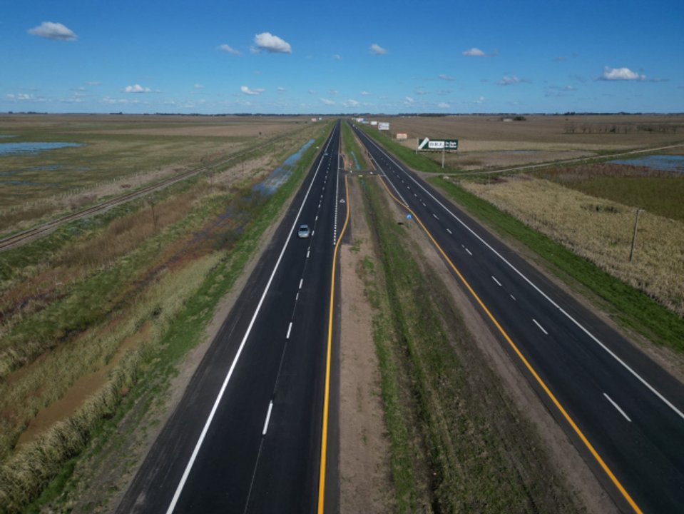 Obras en la Ruta 11 rumbo a la Costa Atlántica