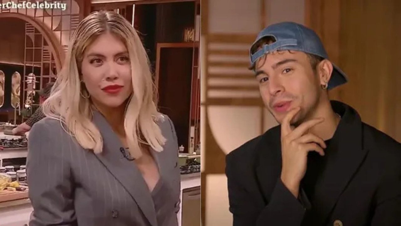 Wanda Nara y Rusherking en MasterChef Celebrity
