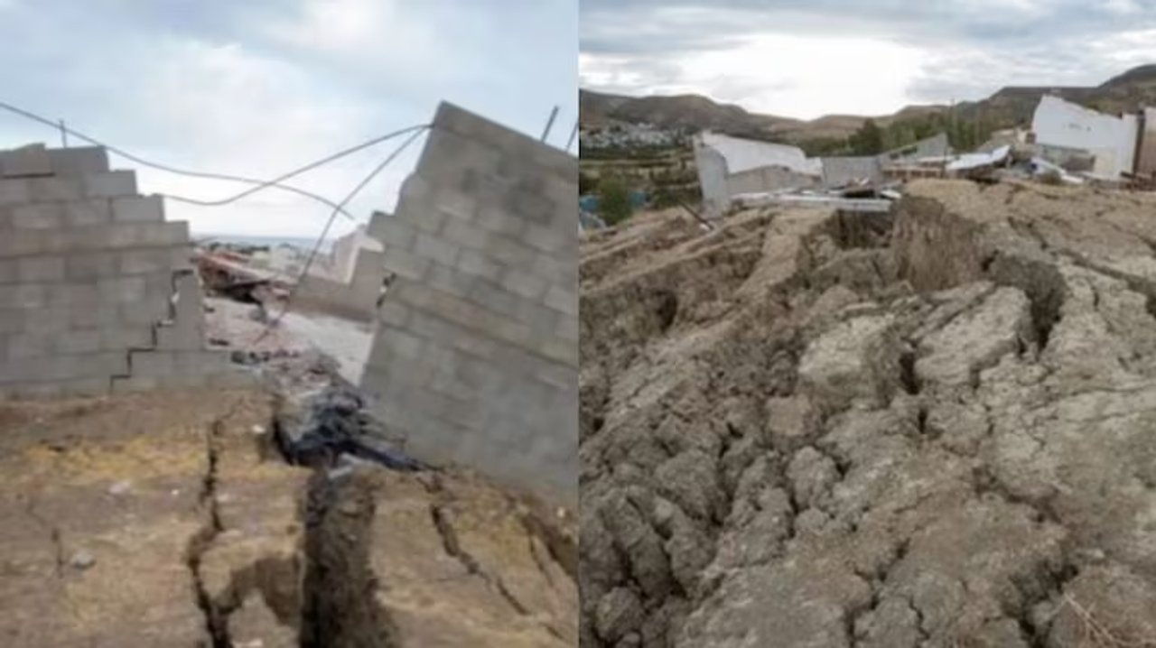 Operativos de emergencia en Comodoro Rivadavia tras el derrumbe del cerro Hermitte