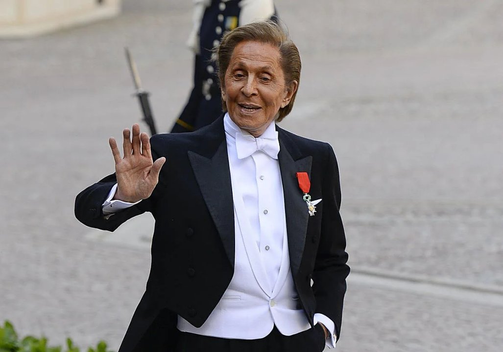El diseñador italiano Valentino Garavani en un evento de alta costura