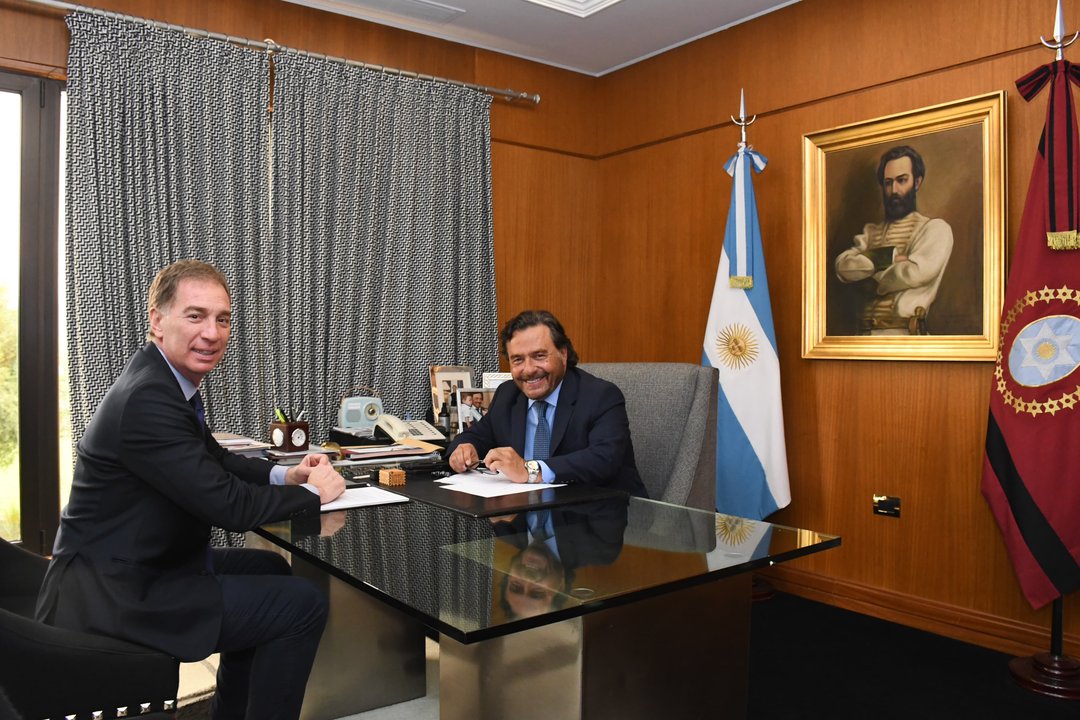 Reunión entre Gustavo Sáenz y Diego Santilli por obras de infraestructura en Salta