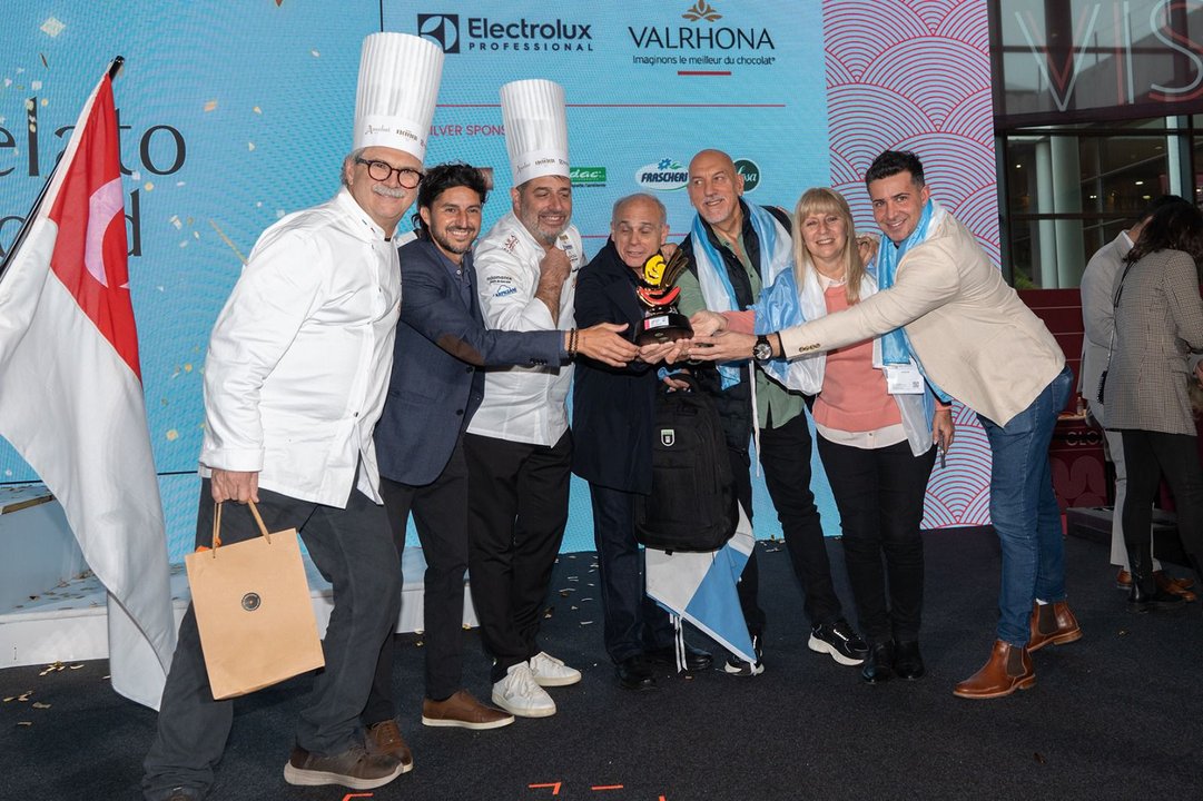 Equipo argentino del Mundial del Helado artesanal en Italia