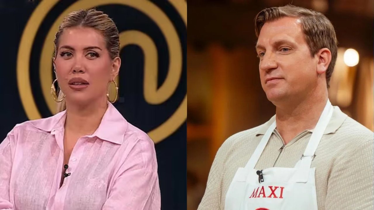 Wanda Nara y Maxi López en MasterChef Celebrity