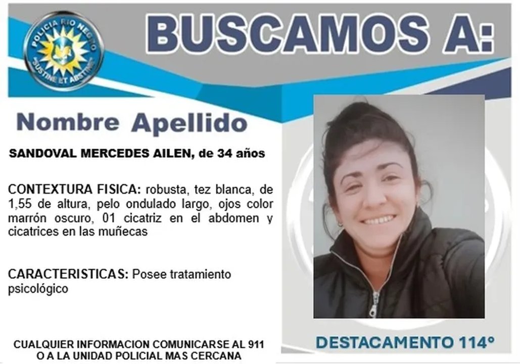 Operativo de búsqueda policial en Río Negro