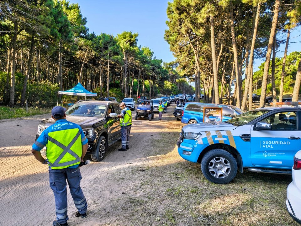 Operativo de control vehicular de la ANSV en Pinamar