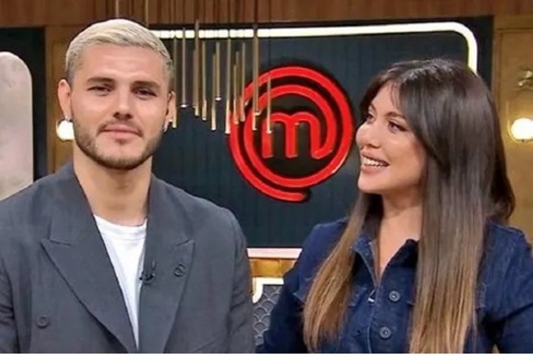 Wanda Nara y Mauro Icardi en tiempos de grabación de MasterChef