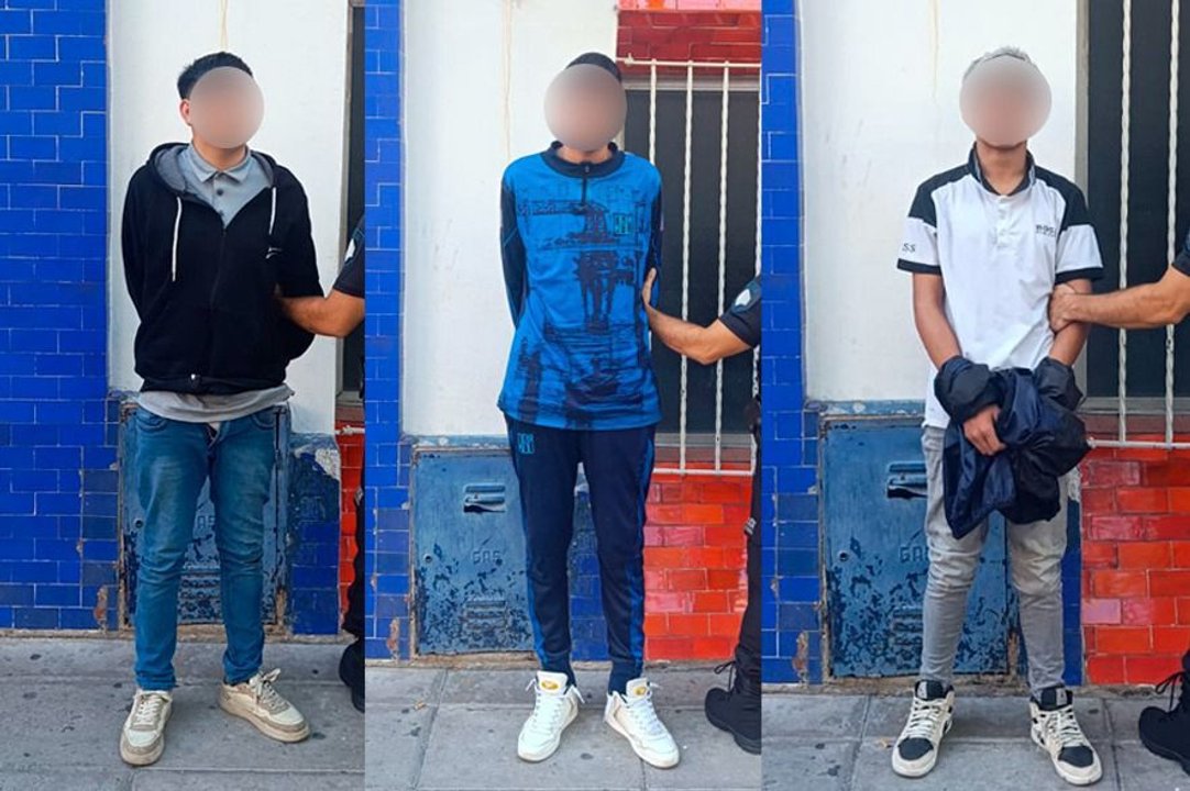 Patrullero en operativo policial en La Boca