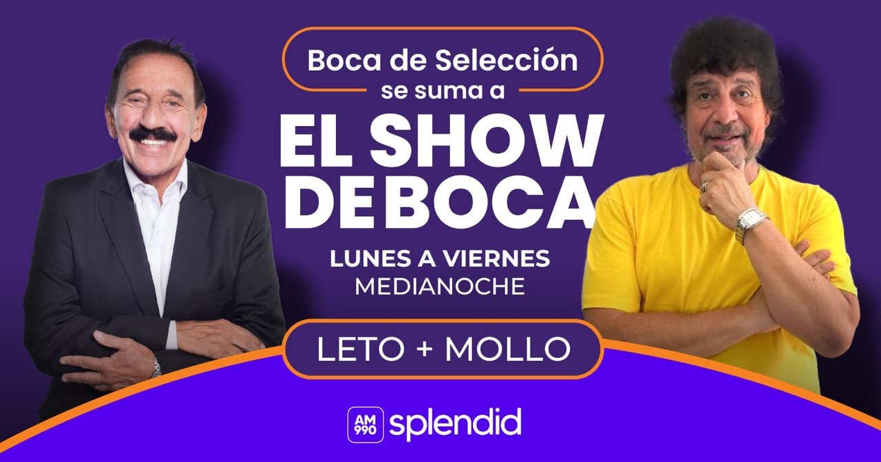 Daniel Mollo y Roberto Leto regresan a la radio para relatar a Boca