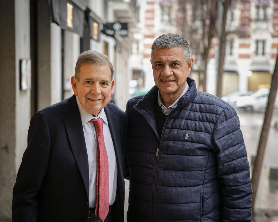Jorge Macri junto a Edmundo González Urrutia en Madrid