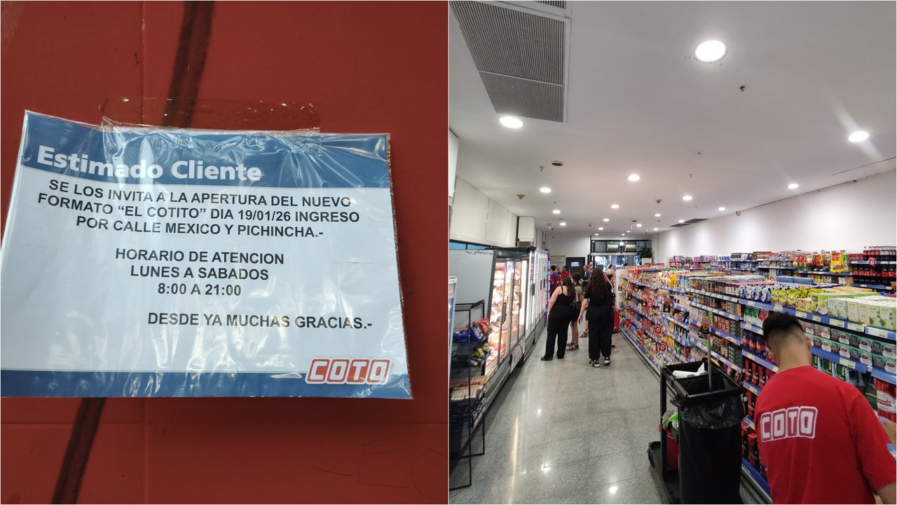 Fachada de una tienda Cotito, el nuevo formato automatizado de Coto