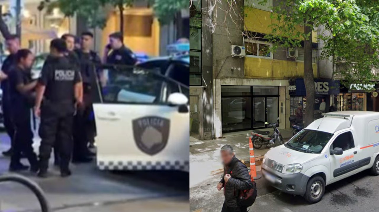 Patrullero policial en operativo en Palermo Chico