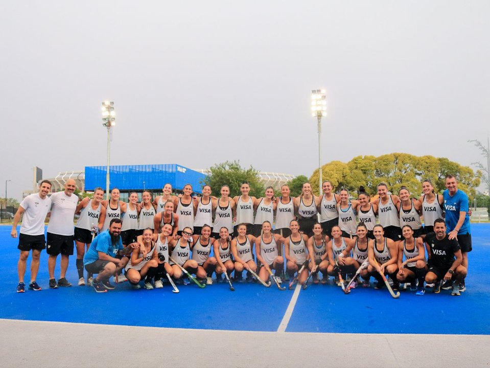 Las Leonas entrenando antes de la gira por Australia