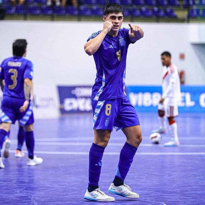 Selección argentina de futsal frente a Perú en la Copa América
