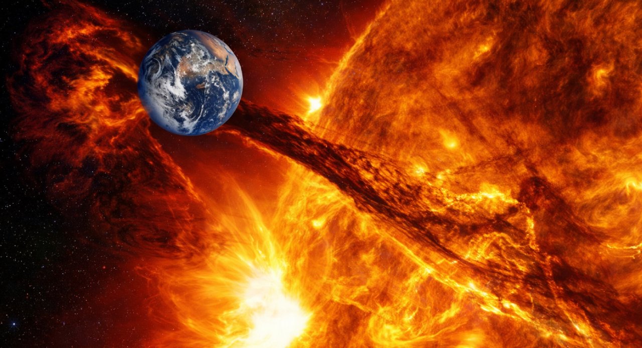 Tormenta geomagnética asociada a una llamarada solar X1.9 sobre la Tierra