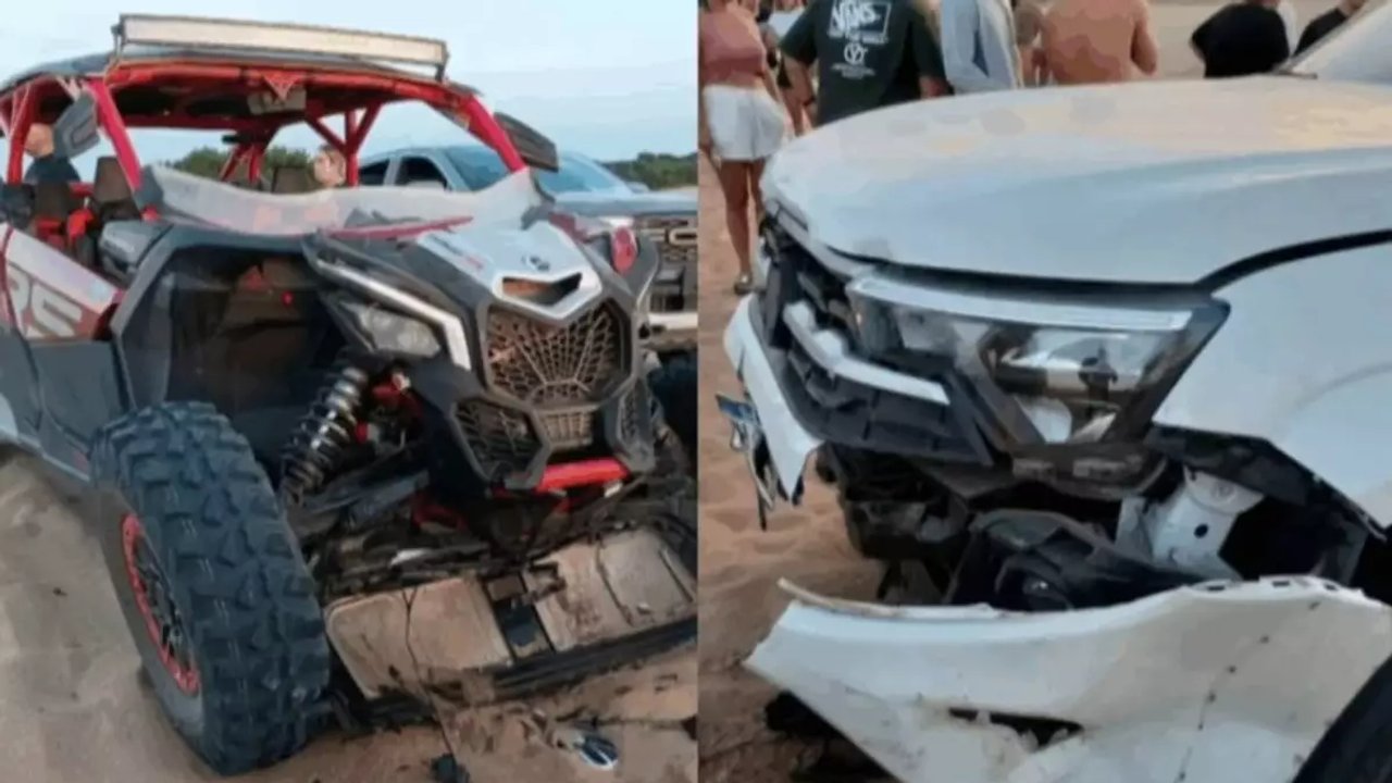 Vehículos implicados en el accidente de Bastián Jerez