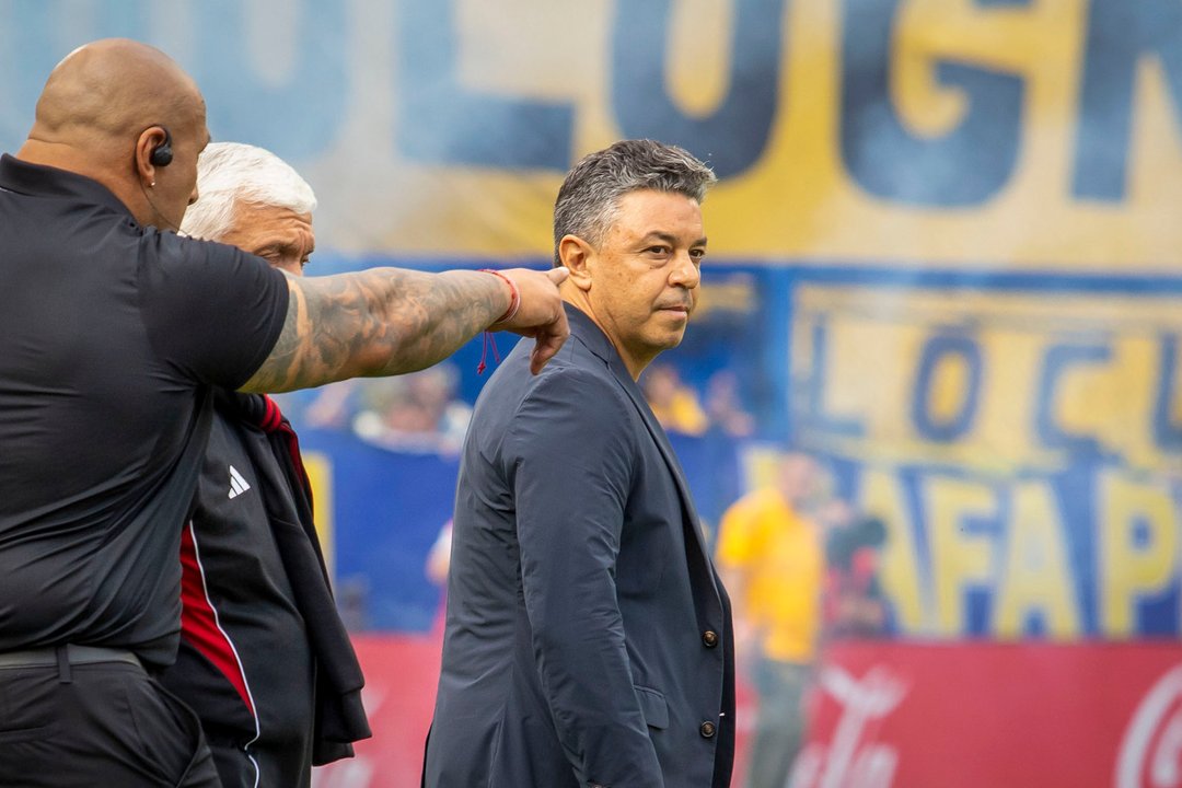 Formación de River Plate antes del partido ante Gimnasia y Esgrima La Plata