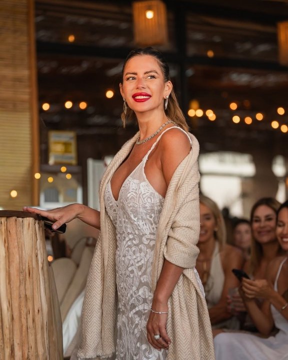 Karina Jelinek en un evento de moda en Punta del Este