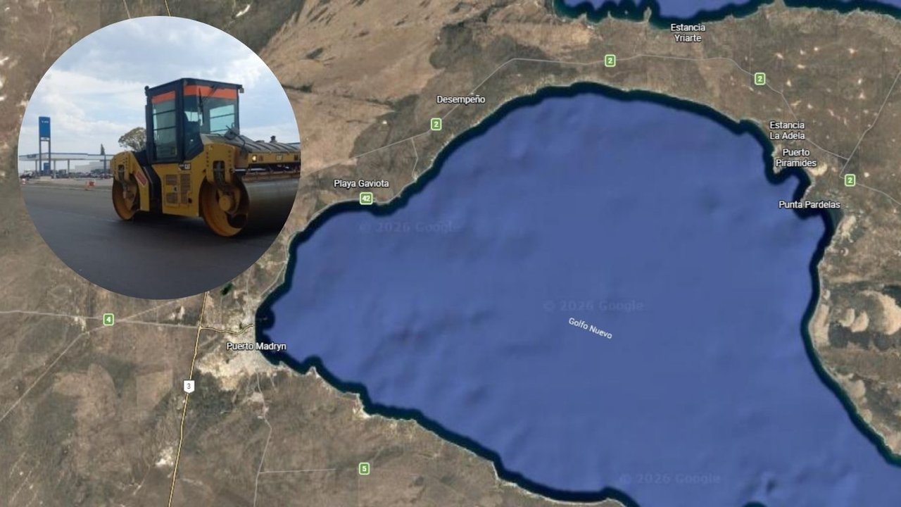 Obras en la Ruta Nacional 3 hacia Puerto Madryn