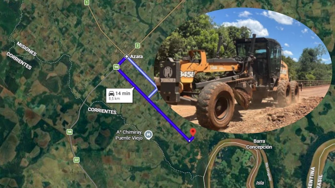 Trabajos de Vialidad sobre la Ruta Provincial 1 en Misiones